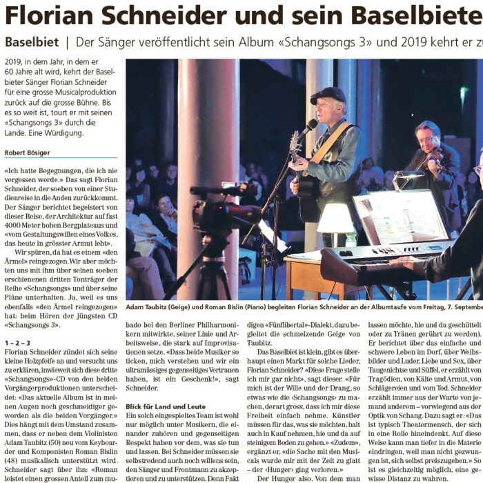 Florian Schneider und sein Baselbieter Fado