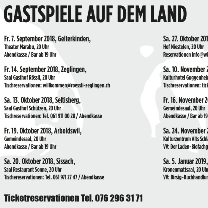 Tourdaten „Neui Schangsongs & strubi Gschichte“