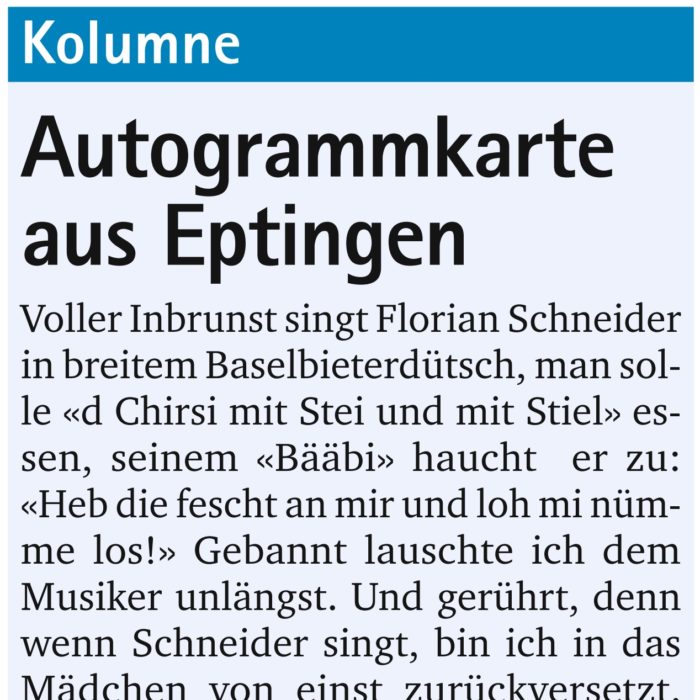 Autogrammkarte aus Eptingen