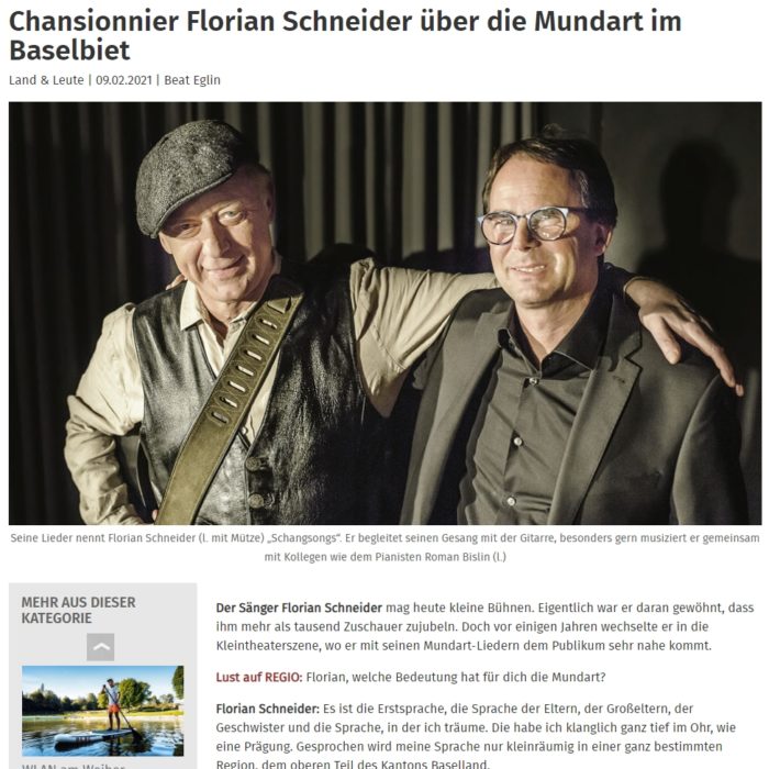 Chansionnier Florian Schneider über die Mundart im Baselbiet