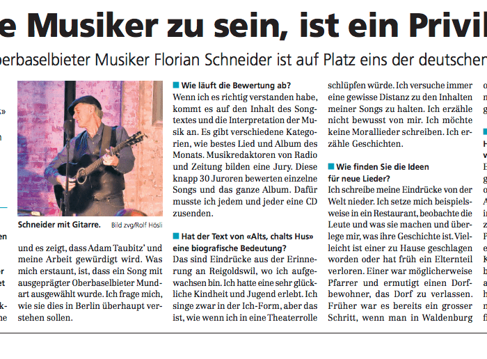 «35 Jahre Musiker zu sein, ist ein Privileg»