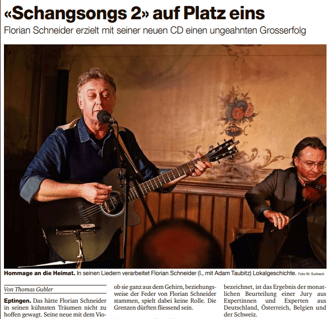 «Schangsongs 2» auf Platz eins